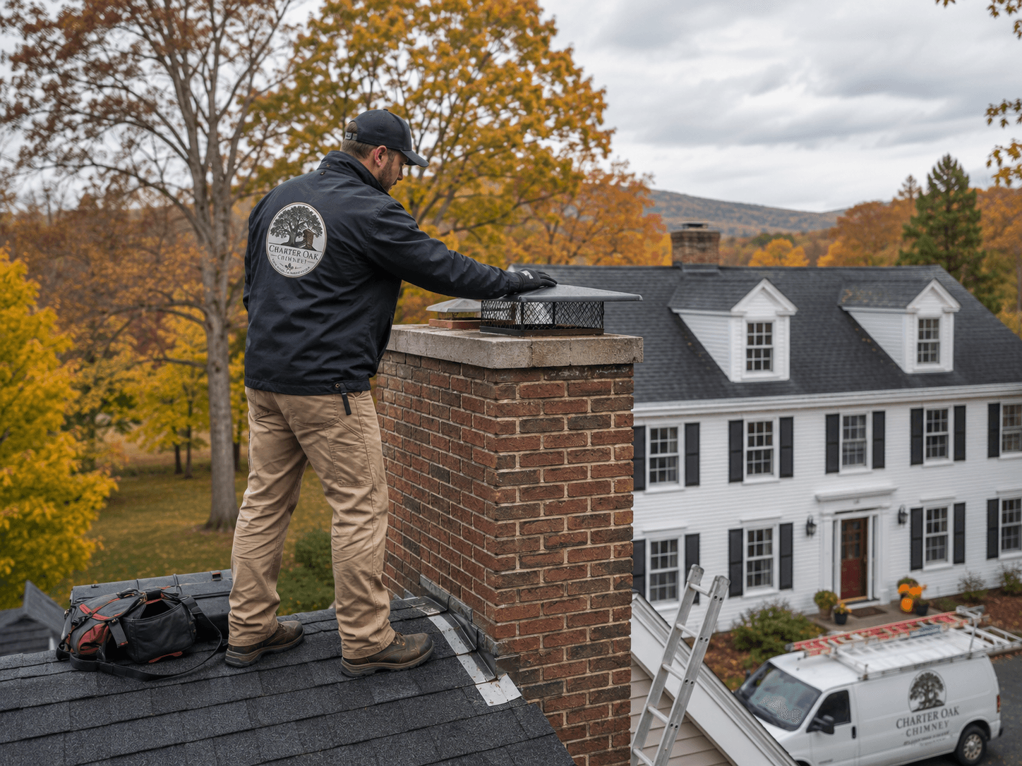 Chimney warning signs rooftop inspection
