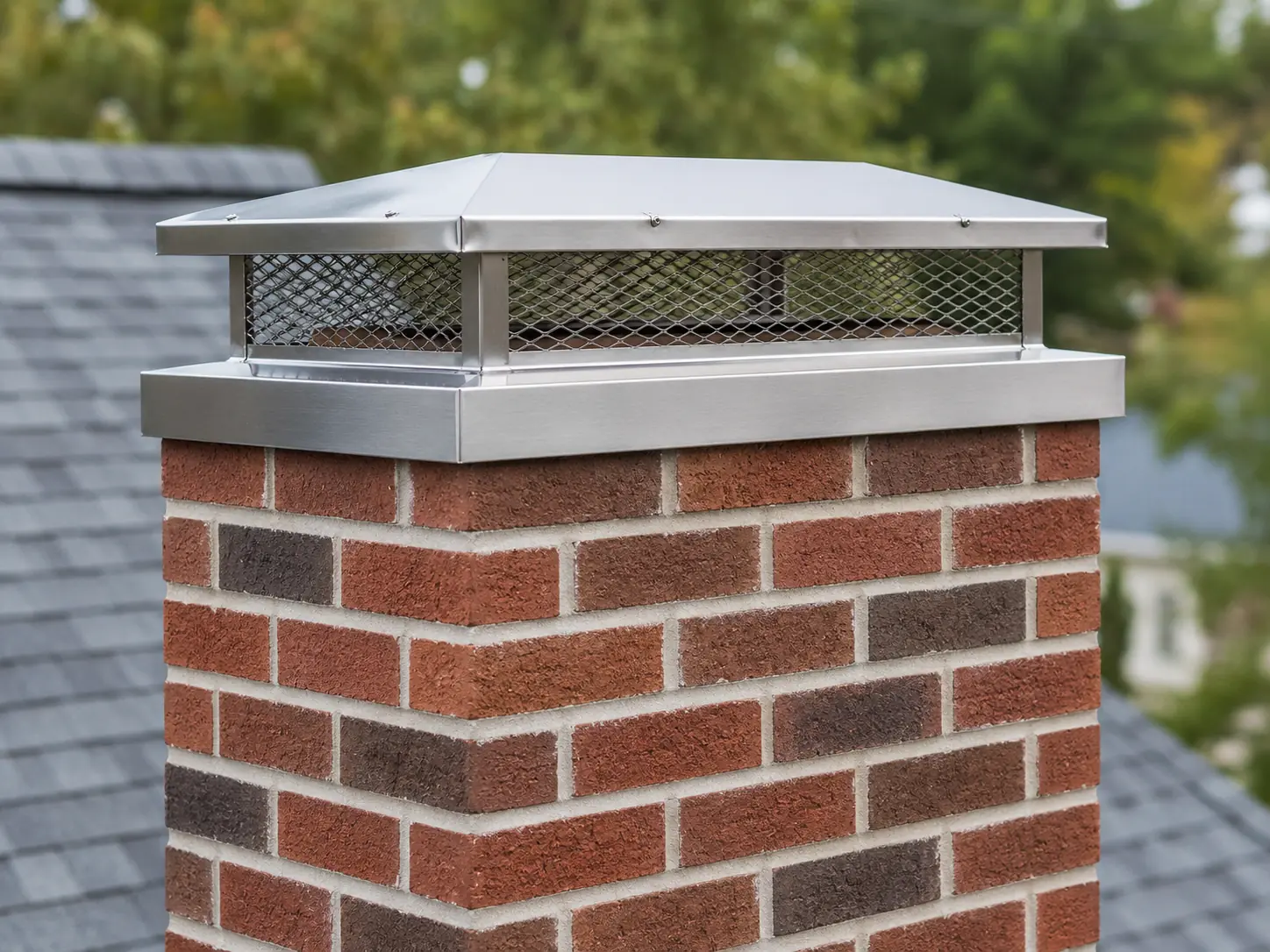 Rusty damaged chimney cap