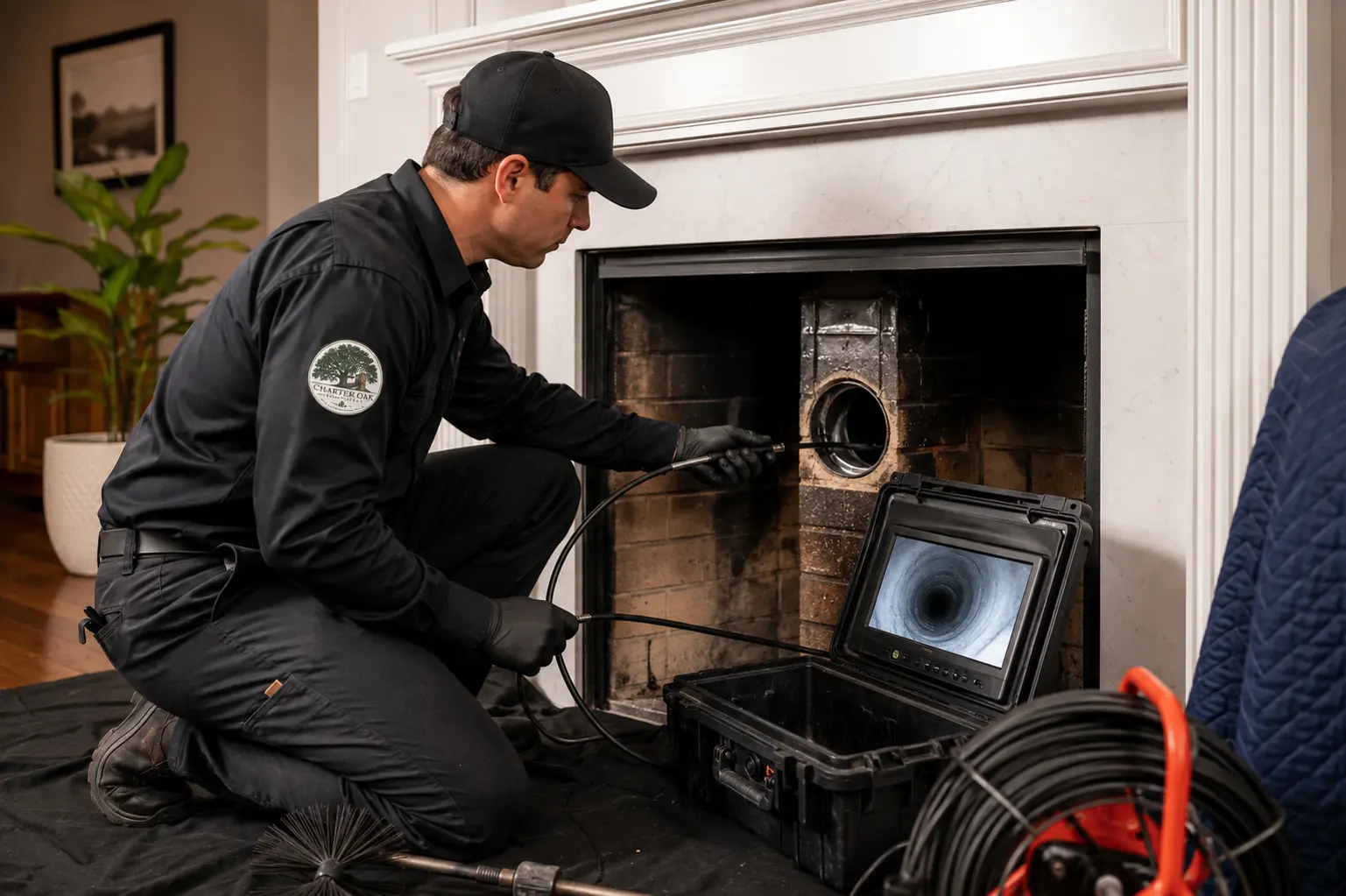 Chimney liner inspection