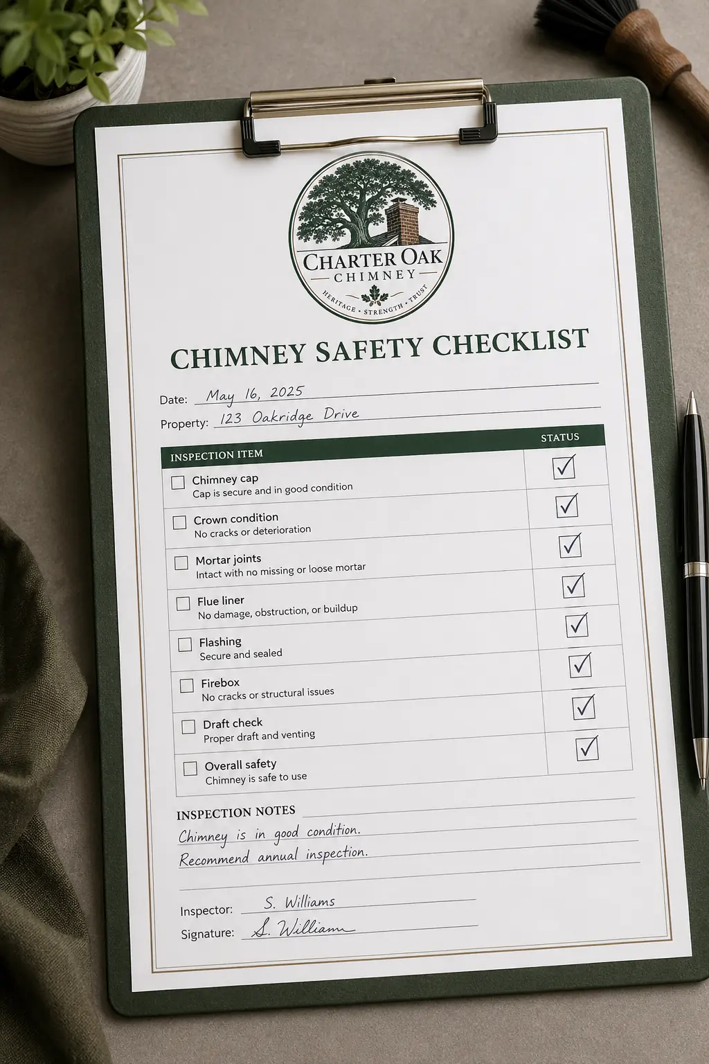 Chimney safety checklist