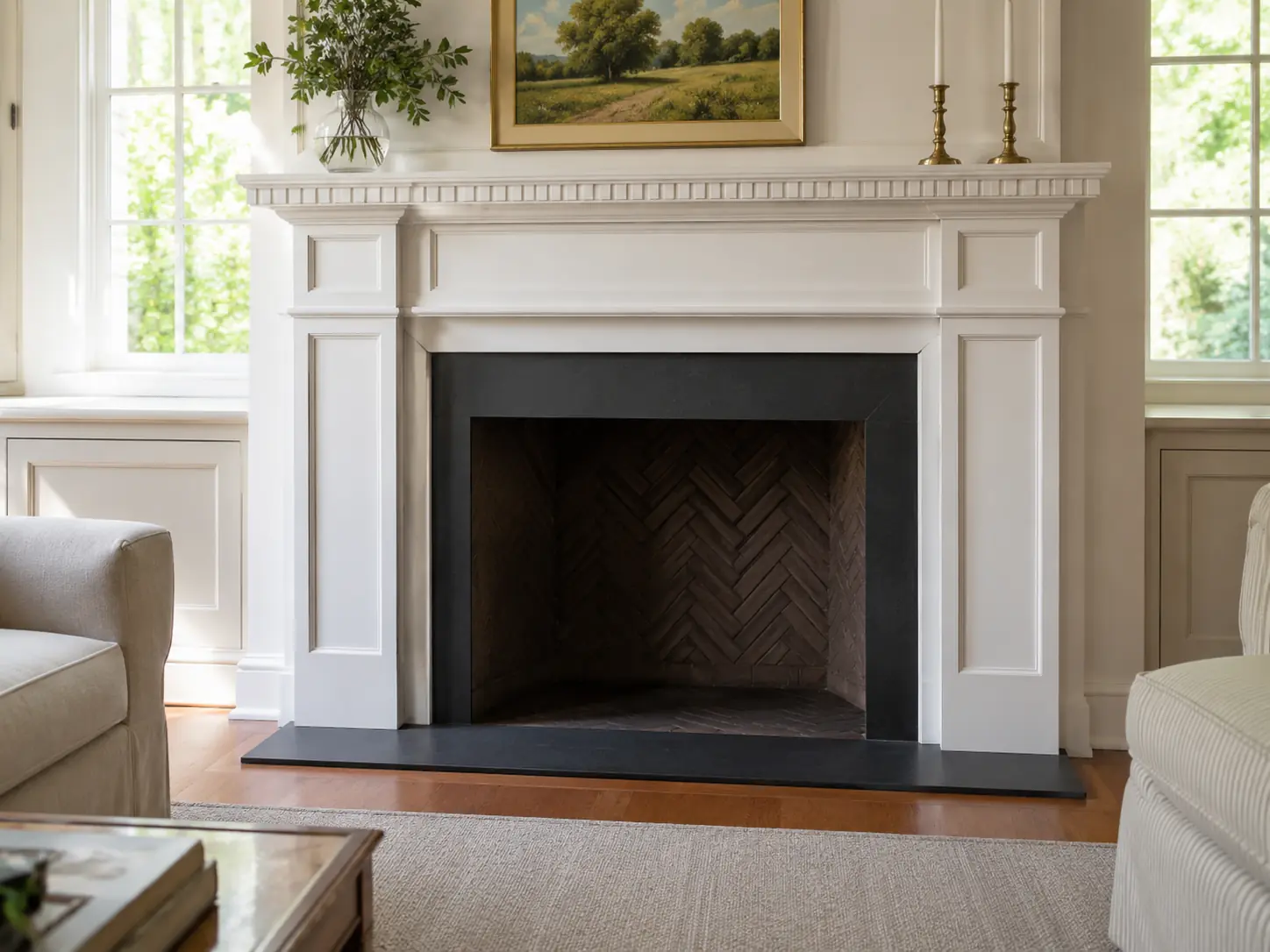 Clean fireplace after service