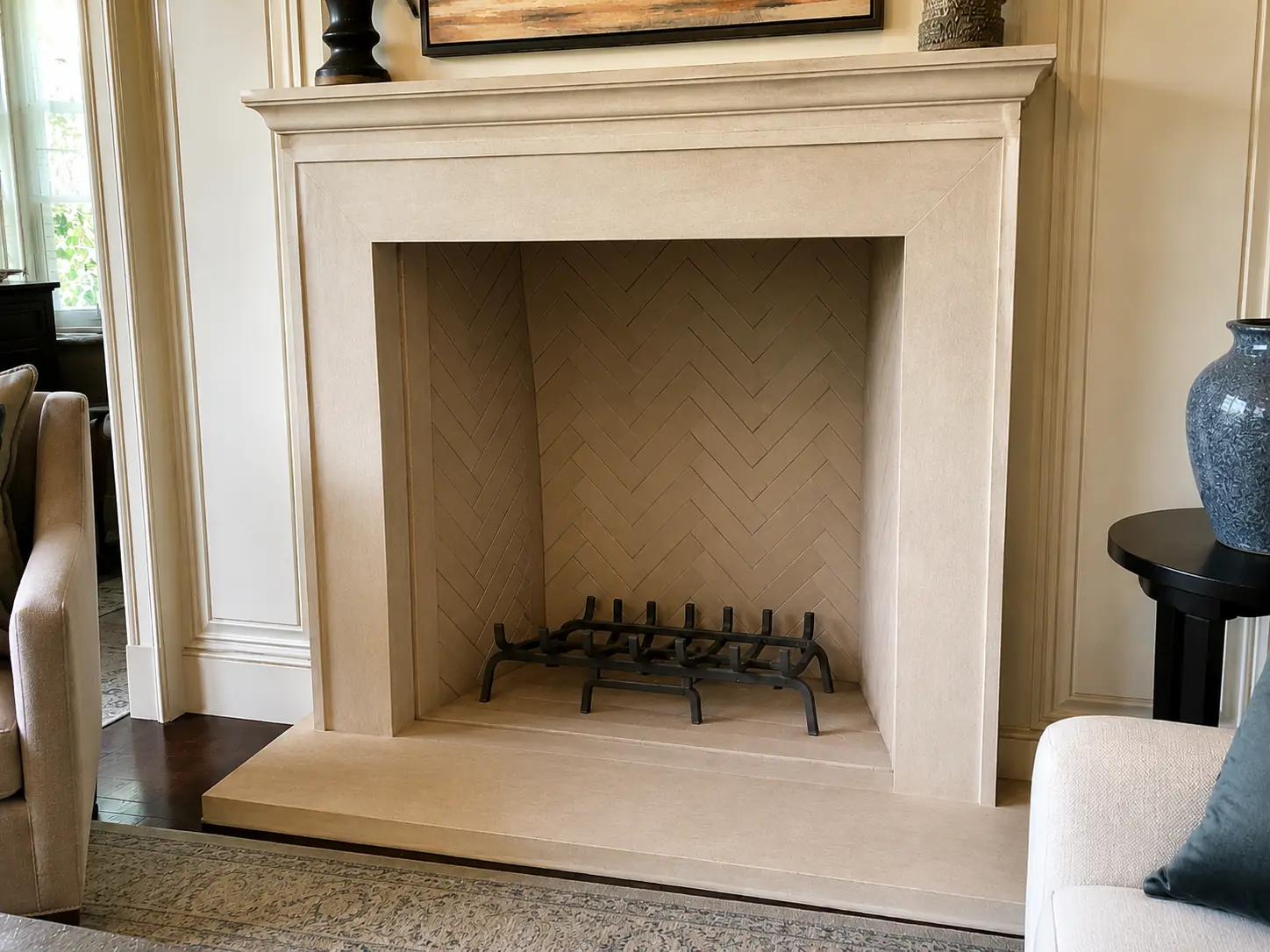 Fireplace after cleaning
